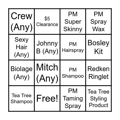 Product BINGO Card