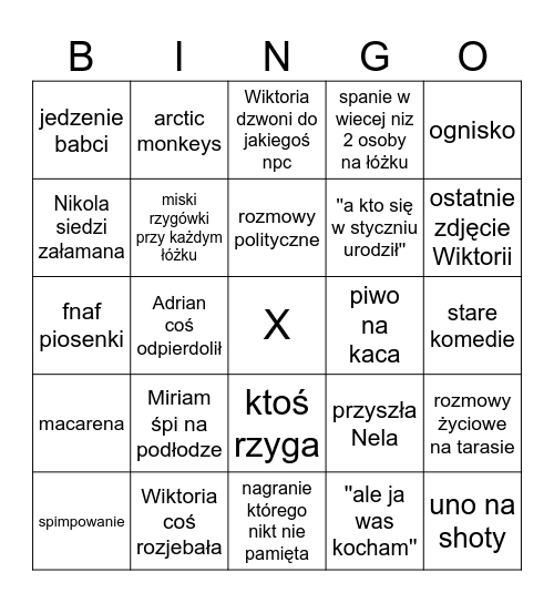 działka bingo Card