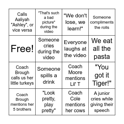 2023 FH Banquet Bingo Card