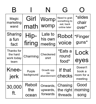 Horeckisms Bingo Card
