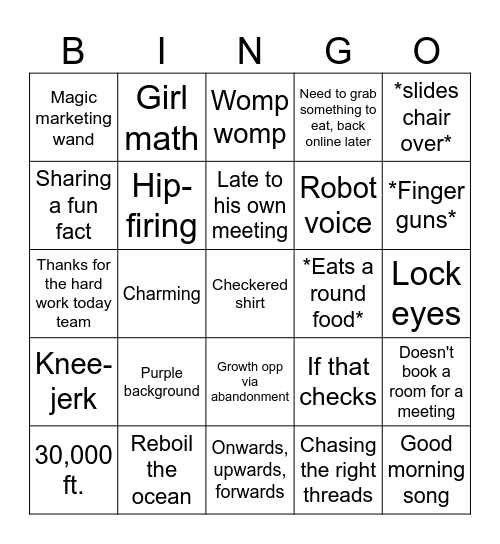 Horeckisms Bingo Card
