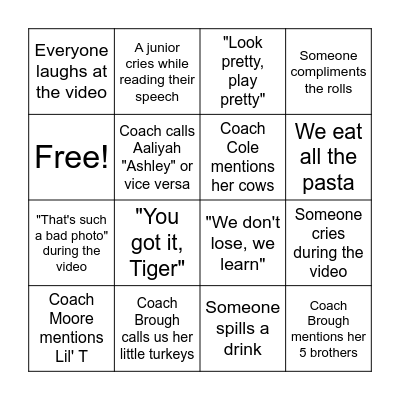 2023 FH Banquet Bingo Card