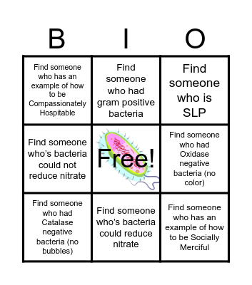 Microbiology Bingo Card