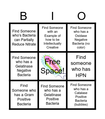Microbiology Bingo Card