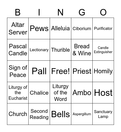 Seton Bingo Card