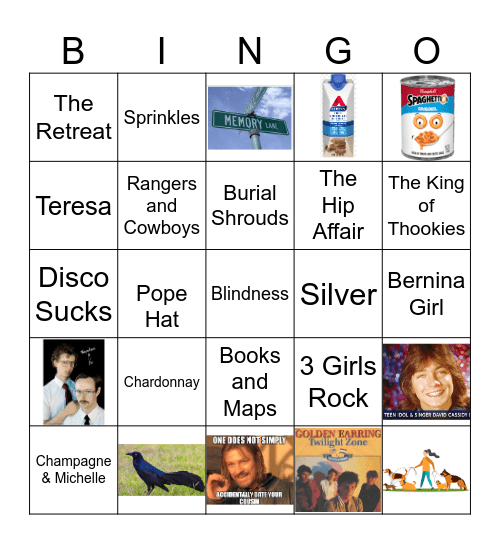 Wacky Family Bingo Card