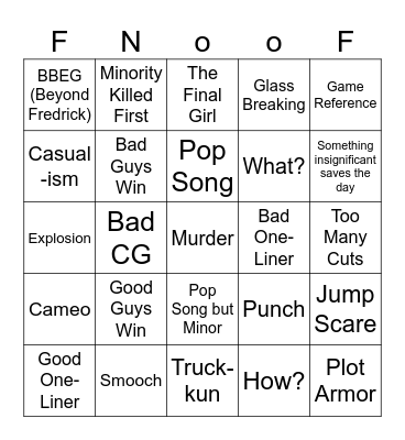 Five Night at Bingo Card