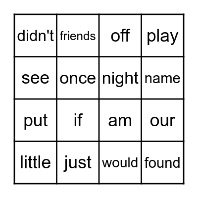 Mauve Star Word Bingo Card