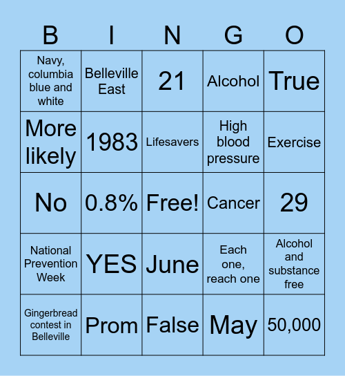 Lifesavers!! Bingo Card