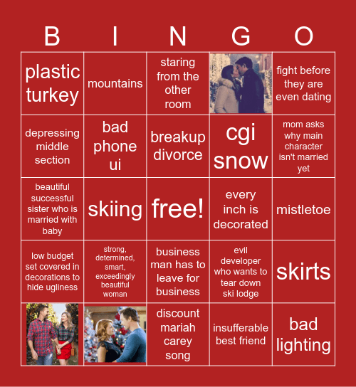 Christmas Movie Bingo Card