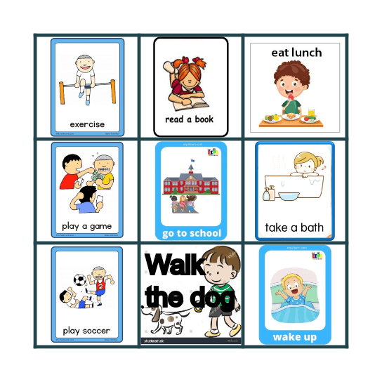 Daily Routine Bingo Card