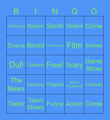 Vocabulary Bingo Card