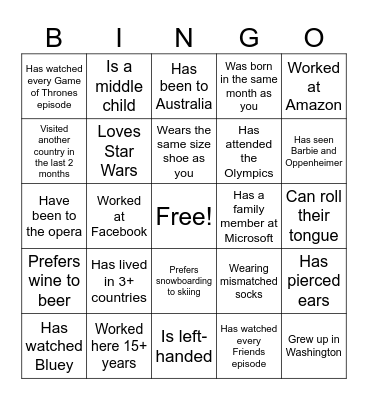 GUL PM Offsite Bingo Card