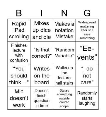 4x4 Deblingo Bingo Card