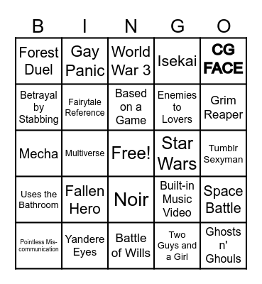 Server Media Bingo (Nubs) Bingo Card