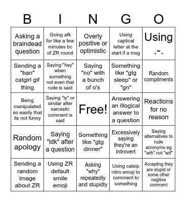 Bingo Card