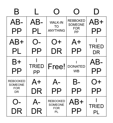 COVERSION BINGO Card