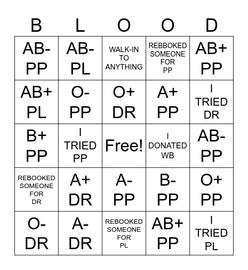 COVERSION BINGO Card