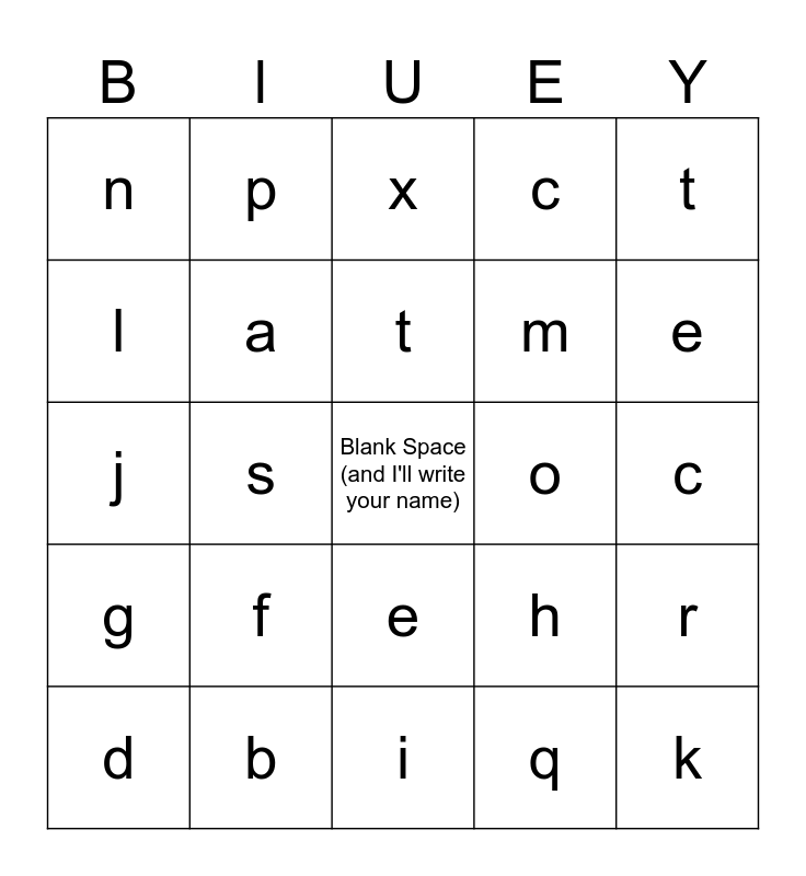 AP Lang Grammar Bingo Card