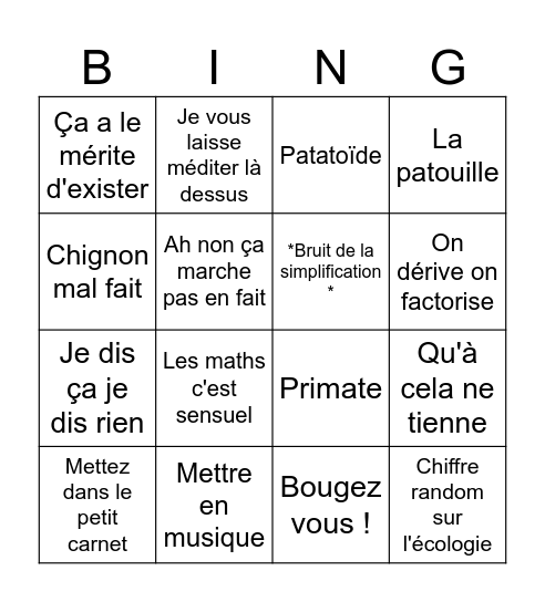 Bingo Toulousain Bingo Card