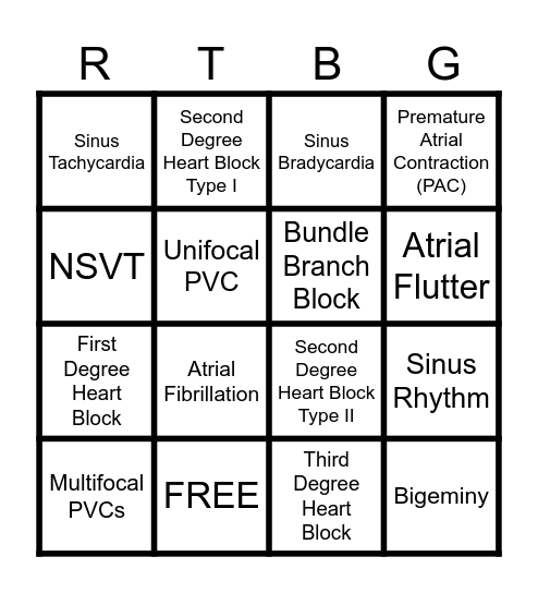 RHYTHM BINGO Card