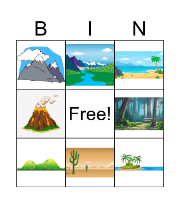 LANDSCAPES Bingo Card