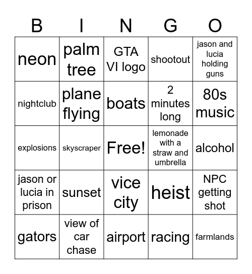Bingo Card