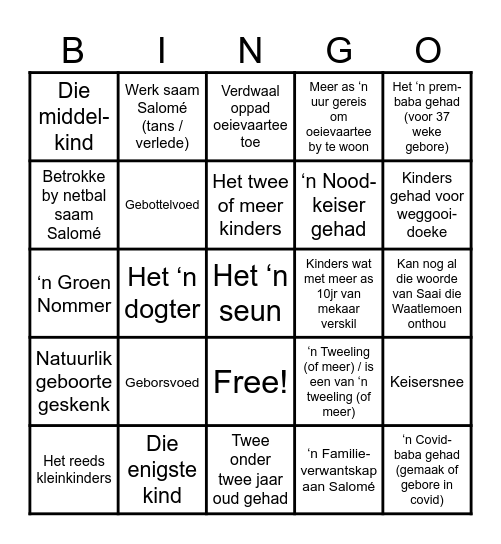 Ysbreker Bingo! Bingo Card