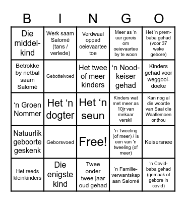 Ysbreker Bingo! Bingo Card