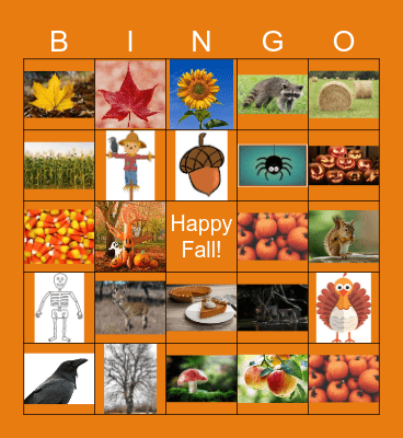 Fall Hunt Bingo Card