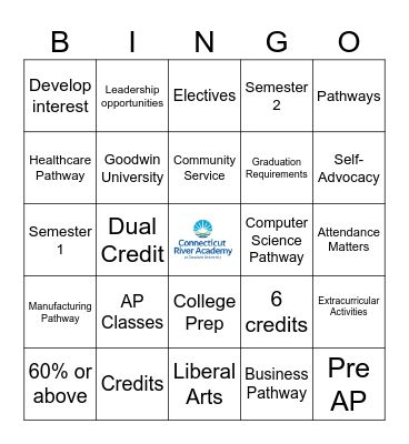 CTRA High School Bingo Card