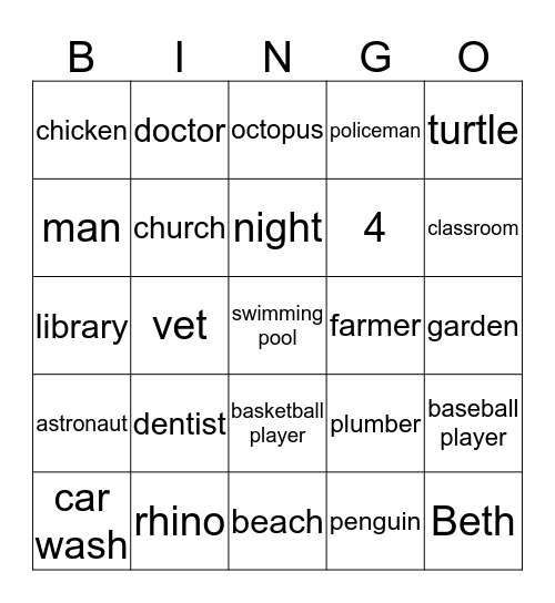 Inference Bingo Card