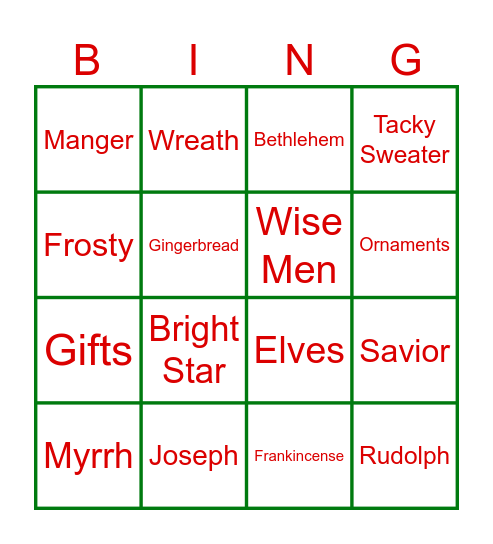 KARM Stores - Christmas Bingo Card
