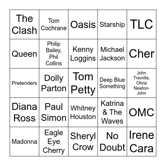 SL1 Bingo Card