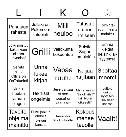 OsBingo Card