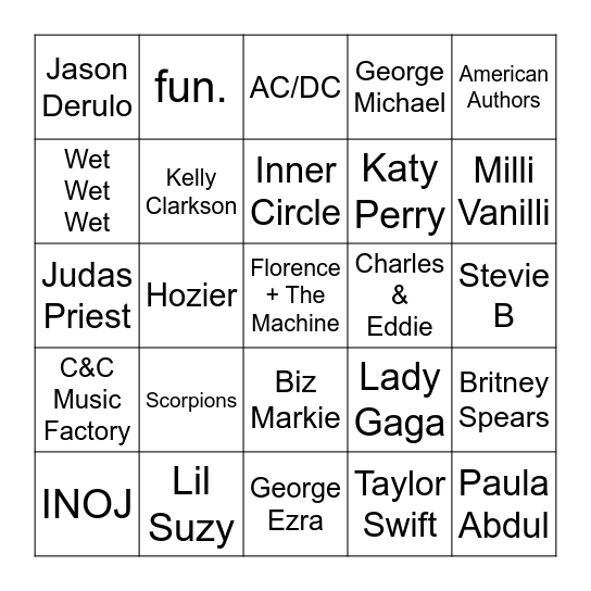 SL2 Bingo Card