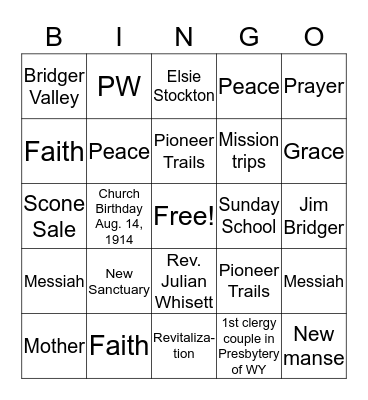 FIRED UP! Bingo Card