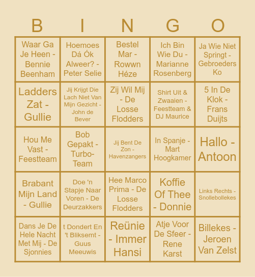 The Carnaval Edition Bingo Card