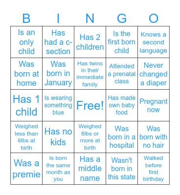 Find the Guest Bingo Card