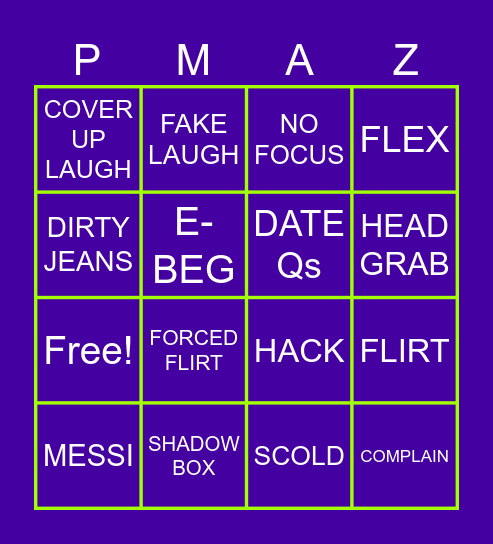 PAUL MORRISSEY Bingo Card