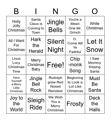 Christmas12 Days of Bingo Card