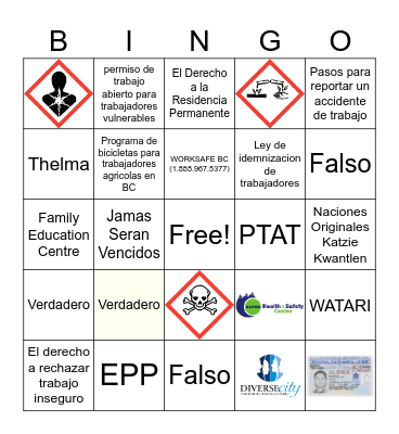 Bingo en Maple Ridge Bingo Card