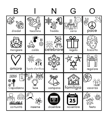 I Tradizioni Bingo Card