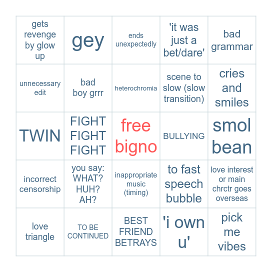 GACHA BIGNO Bingo Card