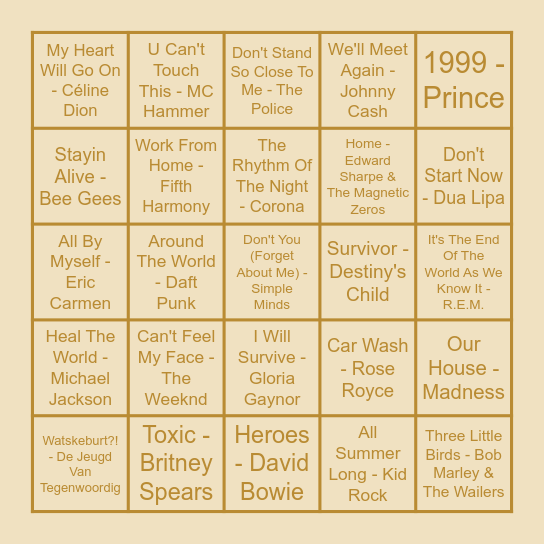 THE STAY SAFE EDITION Bingo Card