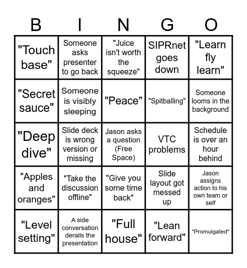 MDMPWG Bingo Card