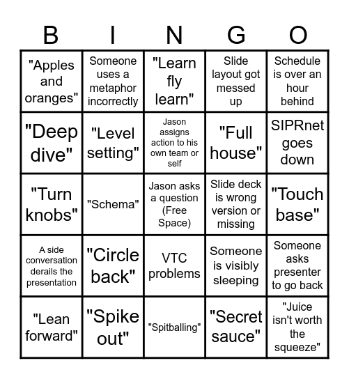 MDMPWG Bingo Card