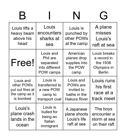 Unbroken Bingo 2 Bingo Card