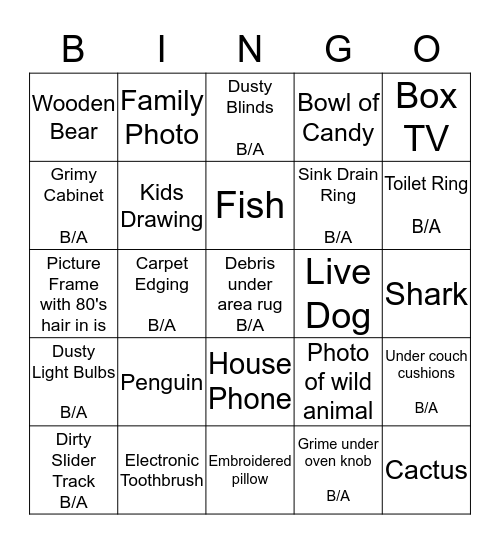 Scavenger Hunt BINGO Card