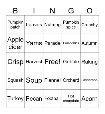 Sullivan All Call BINGO Card